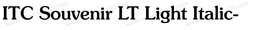ITC Souvenir LT Light Italic字体转换